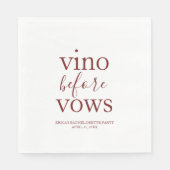 Serviette En Papier Vino Avant Vows Party Napkins (Devant)