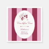 Serviette En Papier Vino Before Vows Bridal Shower (Devant)
