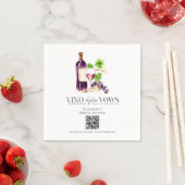 Serviette En Papier Vino Before Vows Bridal Shower QR Code Photo Share (En situation)