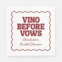 Vino Before Vows Burgundy Bridal Shower