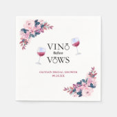 Serviette En Papier Vino Before Vows Floral WinFête des mariées (Devant)