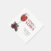 Serviette En Papier Vinow avant voeux WIne Dégustation douche nuptiale (Coin)