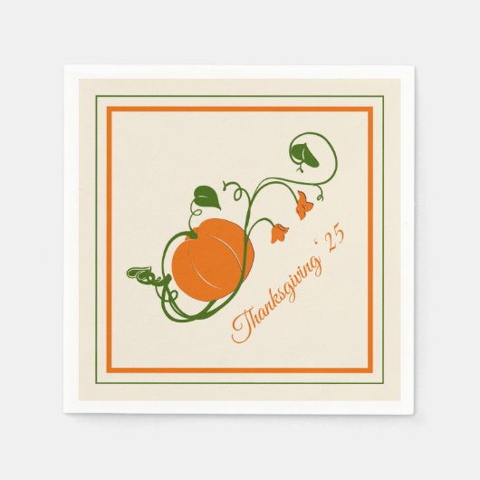 Serviette En Papier Vins citrouilles (Devant)