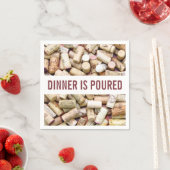 Serviette En Papier Vins Corks (En situation)
