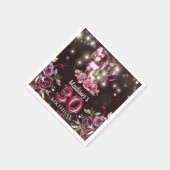 Serviette En Papier Vins et ballons 30e anniversaire Personnalisé (Coin)