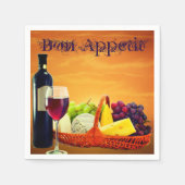 Serviette En Papier Vins et fromages (Devant)