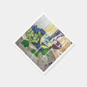 Serviette En Papier Vins et raisins (Coin)