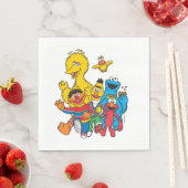 Serviette En Papier Vintage 123, rue Sésame (En situation)