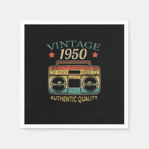 Serviette En Papier Vintage 1950 Radio Authentic Quality B-Day Cadeau