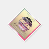 Serviette En Papier Vintage 1954 70e anniversaire rose (Coin)