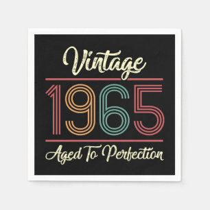 Serviette En Papier Vintage 1965 60e anniversaire