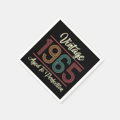 Serviette En Papier Vintage 1965 60e anniversaire (Coin)