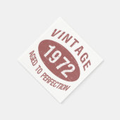 Serviette En Papier Vintage 1972 50th Birthday (Coin)