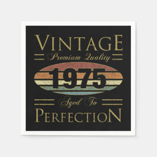 Serviette En Papier Vintage 1975 50e anniversaire