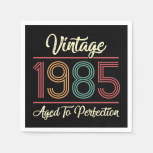 Serviette En Papier Vintage 1985 40e anniversaire