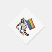 Serviette En Papier Vintage 90s Funny Racoon (Coin)