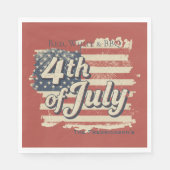 Serviette En Papier Vintage Americana Fireworks Picnic (Devant)