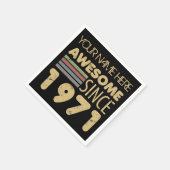 Serviette En Papier Vintage Awesome 1971 50e anniversaire (Coin)