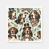 Vintage Basset Hound sans joint
