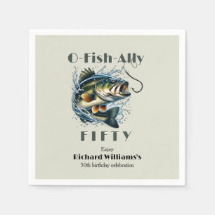 Serviette En Papier Vintage Big Fish L'appât deishAlly 50e anniversair