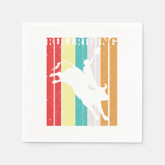 Serviette En Papier Vintage Bull Riding Retro Cowboy Country Rodeo Gif