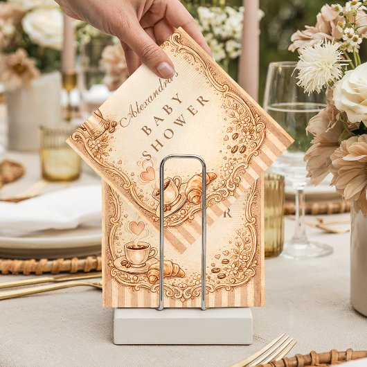 Serviette En Papier Vintage Café Baby Shower
