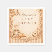 Serviette En Papier Vintage Café Baby Shower (Devant)