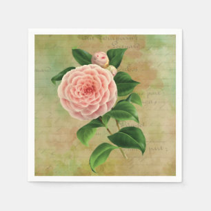 Serviette En Papier Vintage Camellia Botanique