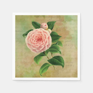 Serviette En Papier Vintage Camellia Botanique