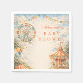 Serviette En Papier Vintage Circus Baby Shower (Devant)