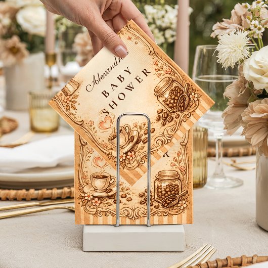 Serviette En Papier Vintage Coffee Baby Shower