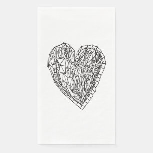 Serviette En Papier Vintage Cristal Love Illustration Coeur serviettes