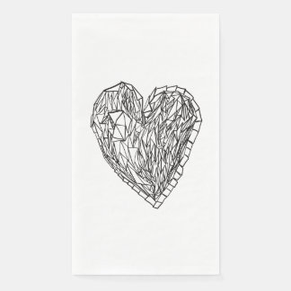 Serviette En Papier Vintage Cristal Love Illustration Coeur serviettes