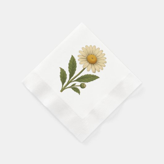 Serviette En Papier Vintage Daisy (Coin)