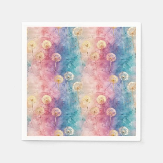 Serviette En Papier Vintage Dandelion Abstract Pattern (3) (Devant)