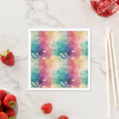 Serviette En Papier Vintage Dandelion Abstract Pattern (4) (En situation)