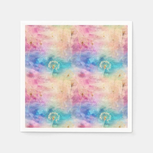 Serviette En Papier Vintage Dandelion Abstract Pattern (7) (Devant)