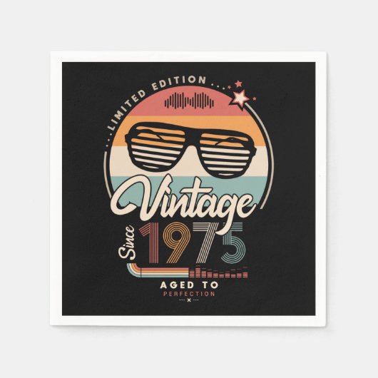 Serviette En Papier Vintage depuis 1975 (Devant)