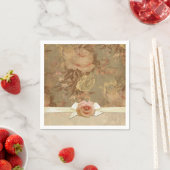 Serviette En Papier Vintage élégant Damask Roses serviettes (En situation)