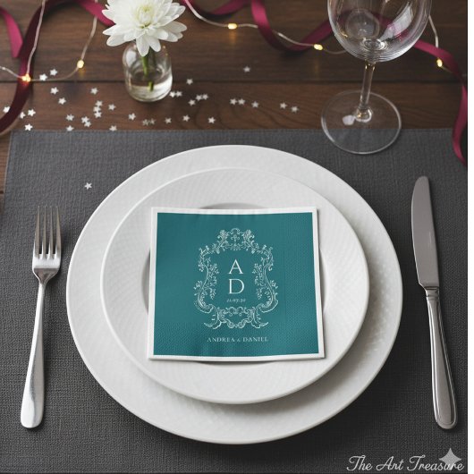 Serviette En Papier Vintage Elegant Floral