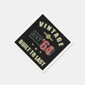 Serviette En Papier Vintage Est. 1964 60e anniversaire (Coin)
