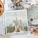Serviette En Papier Vintage Fairytale Castle Rustic Forest Mariage<br><div class="desc">Un beau château de conte de fées au milieu d'une forêt rustique. Un design mariage unique qui utilise des aquarelles vintages illustrant des décors de contes de fées. Un design mariage "une fois de temps" et "heureux toujours après" de style conte, idéal pour un thème prince et princesse mariage. L'élégante...</div>