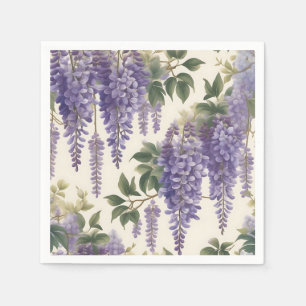 Serviette En Papier Vintage Floral Wisteria