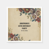 Serviette En Papier Vintage Flower Birthday (Devant)