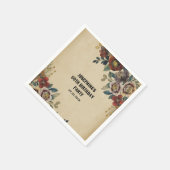 Serviette En Papier Vintage Flower Birthday (Coin)
