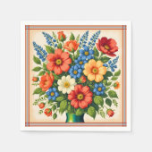 Serviette En Papier Vintage Flower Bouquet | (Devant)