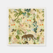 Serviette En Papier Vintage Flower Jungle Tropical (Devant)