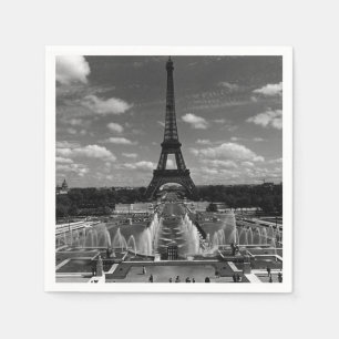 Serviette En Papier Vintage France Paris Fontains Tour Eiffel