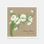 Serviette En Papier Vintage Gerber Daisy Flowers Mariage (Devant)