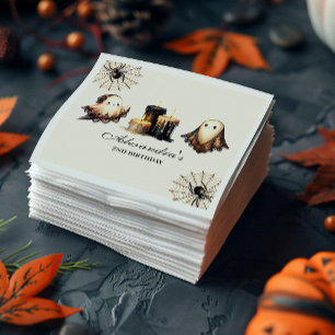 Serviette En Papier Vintage gothique Éffrayant Halloween 2e anniversai
